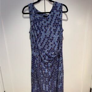 NIC+ZOE Blue Geometric Midi Dress